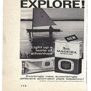 1967 Madeira Mixture Different Aromatic Pipe Tobacco Explore! Vintage Print Ad